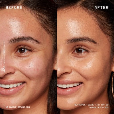 NYX Professional Makeup Buttermelt Glaze Skin Tint with SPF 30 Cashew Butta 1.01 fl oz - Imperfect Container