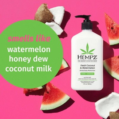 Hempz Moisturizing Body Lotion Fresh Coconut & Watermelon 17 fl oz