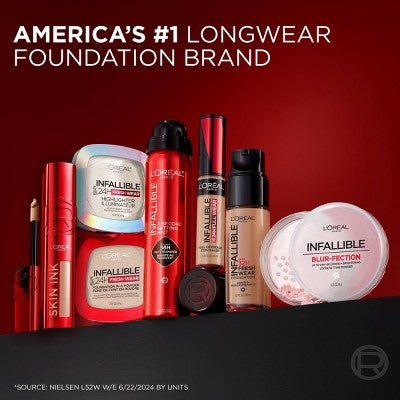 L'Oreal Paris Infallible Skin Ink Matte 2-in-1 Foundation and Concealer 180 Medium Cool 0.5 fl oz - New