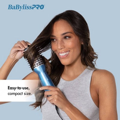 BaBylissPRO Nano Titanium Compact Hot Air Straightening Brush Blue
