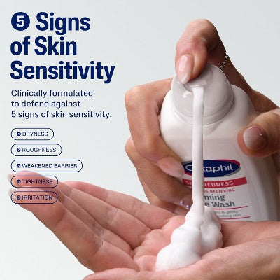 Cetaphil Foaming Face Wash Facial Cleanser for Redness Prone Skin 8 fl oz - New