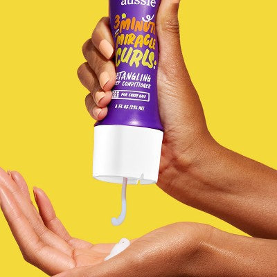 Aussie 3 Minutes Miracle Curls Detangling Deep Conditioner 8 fl oz