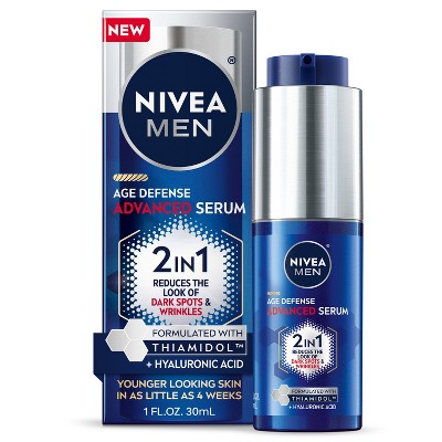 NIVEA Men Age Defense Advanced Face Serum 1.0 fl oz Imperfect Box