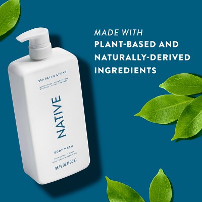 Native Body Wash Sea Salt & Cedar with Pump 36 fl oz