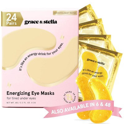 Grace-&-Stella-Energizing-Under-Eye-Mask-Gold--24-Pair-New-Skin-Care-Masks-&-Peels