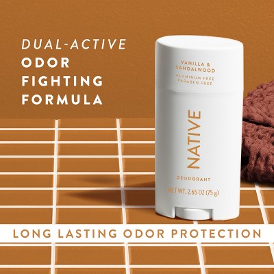 Native Solid Deodorant for Men & Women Vanilla & Sandalwood Aluminum-Free 2.65oz