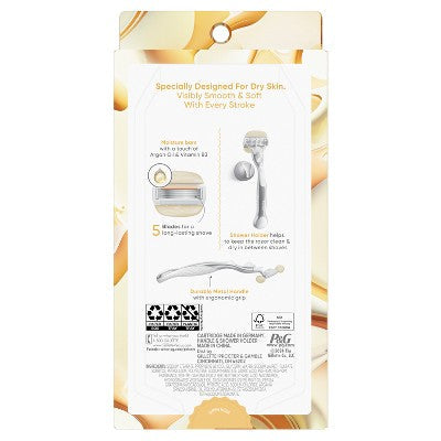 Venus Moistureglide Women's Razor Handle 2 Blade Refills + Shower Holder