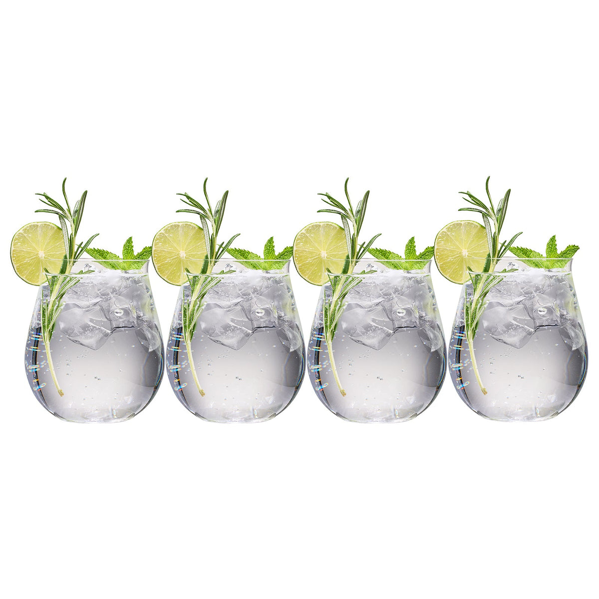 Specialty Gin Lowball, Cocktail Glassware, Set of 4