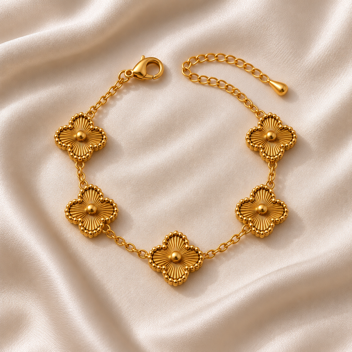 Title: 18k Gold Plated Bloom Line Bracelet