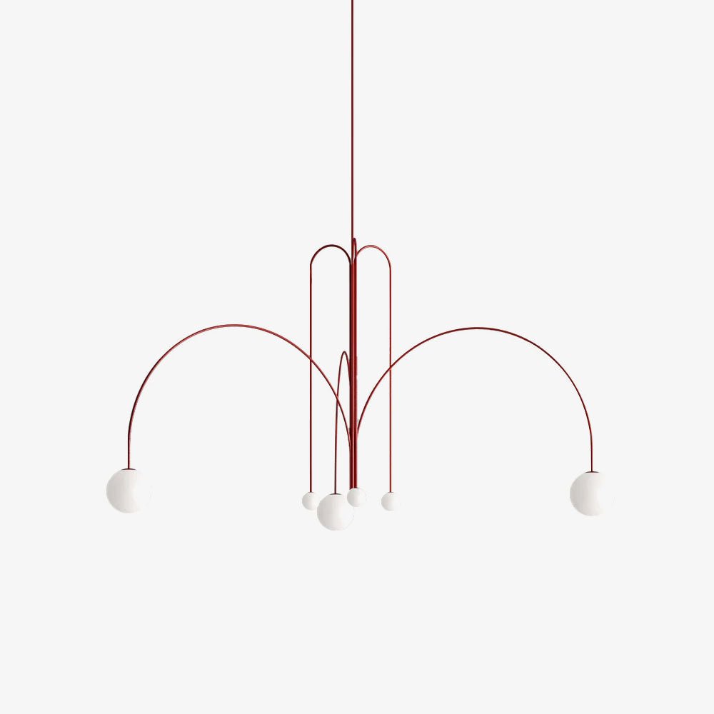 Globella | 6-Head Pendant Chandelier with Glass Globes, Adjustable Drop for Dining Rooms