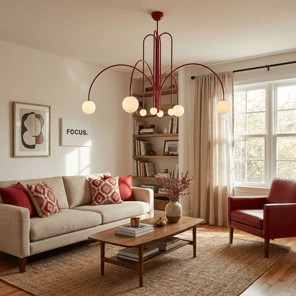 Globella | 6-Head Pendant Chandelier with Glass Globes, Adjustable Drop for Dining Rooms