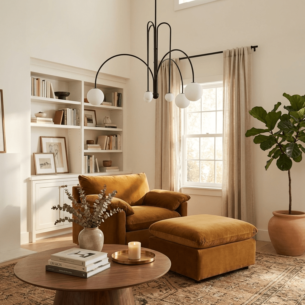 Globella | 6-Head Pendant Chandelier with Glass Globes, Adjustable Drop for Dining Rooms