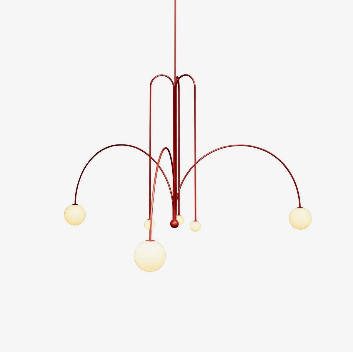 Globella | 6-Head Pendant Chandelier with Glass Globes, Adjustable Drop for Dining Rooms