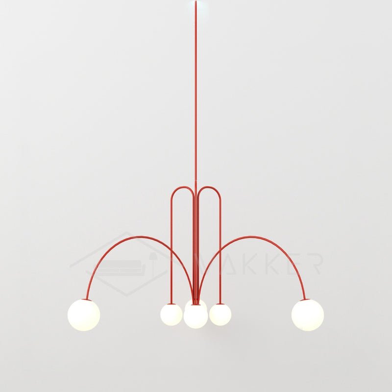 Globella | 6-Head Pendant Chandelier with Glass Globes, Adjustable Drop for Dining Rooms