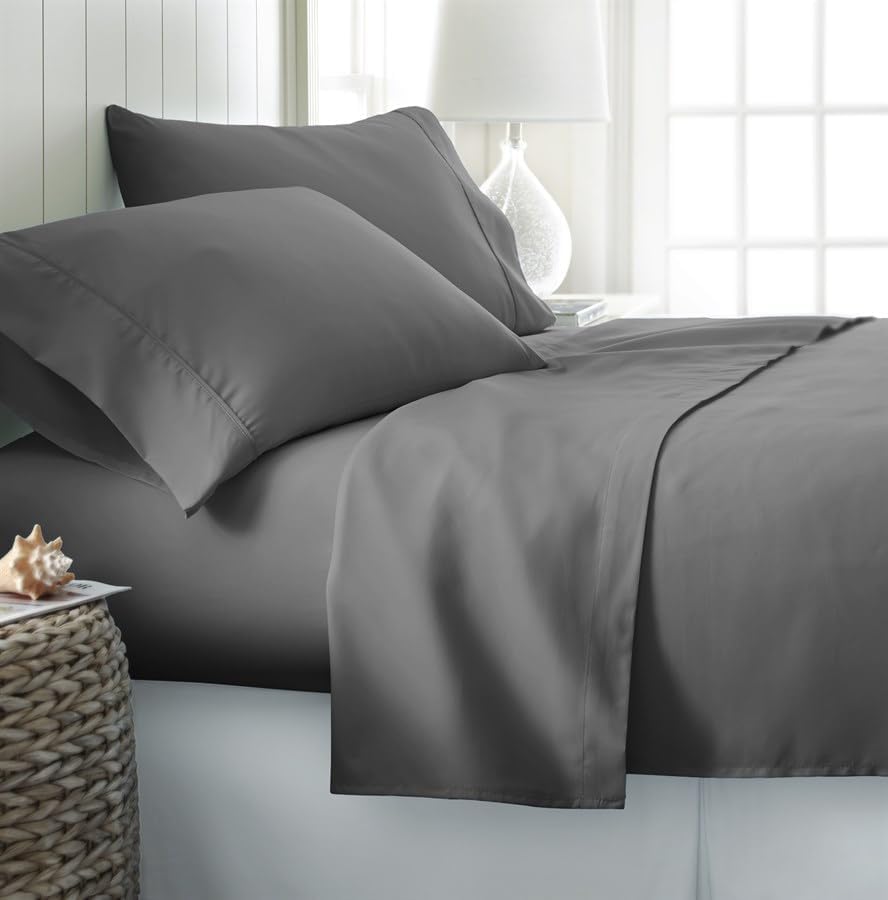 4-Piece 100% Cotton Solid Sheet Set – 300 Thread Count, Luxury Extra Soft
