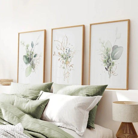 Green-Watercolor-Botanical-Herbal-Wall-Art-Set-of-3-Prints-Wall-Art-Set