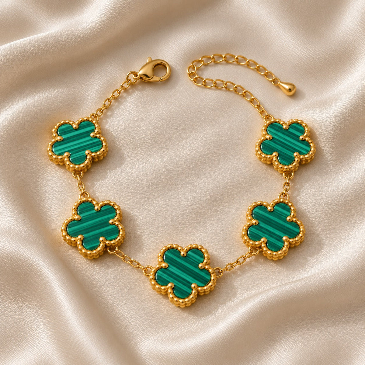 Title: 18k Gold Plated Bloom Line Bracelet
