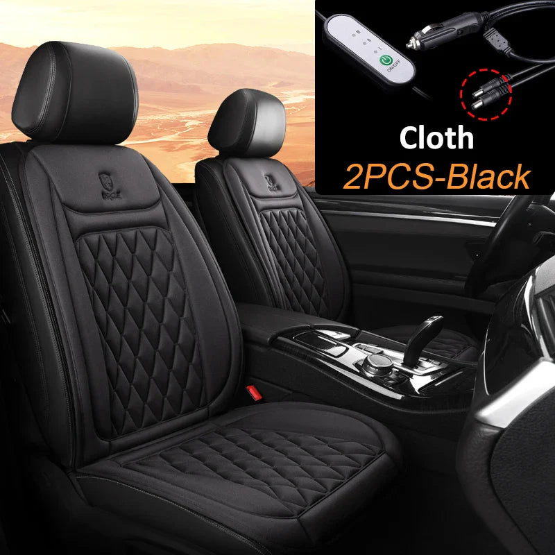 12V/24V Heated Car Seat Cushion – Fast Heating Winter Pad
