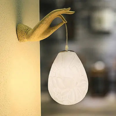 Modern Chinese Lotus Wall Lamp Creative Corridor Hallway Teahouse Art Decor Light