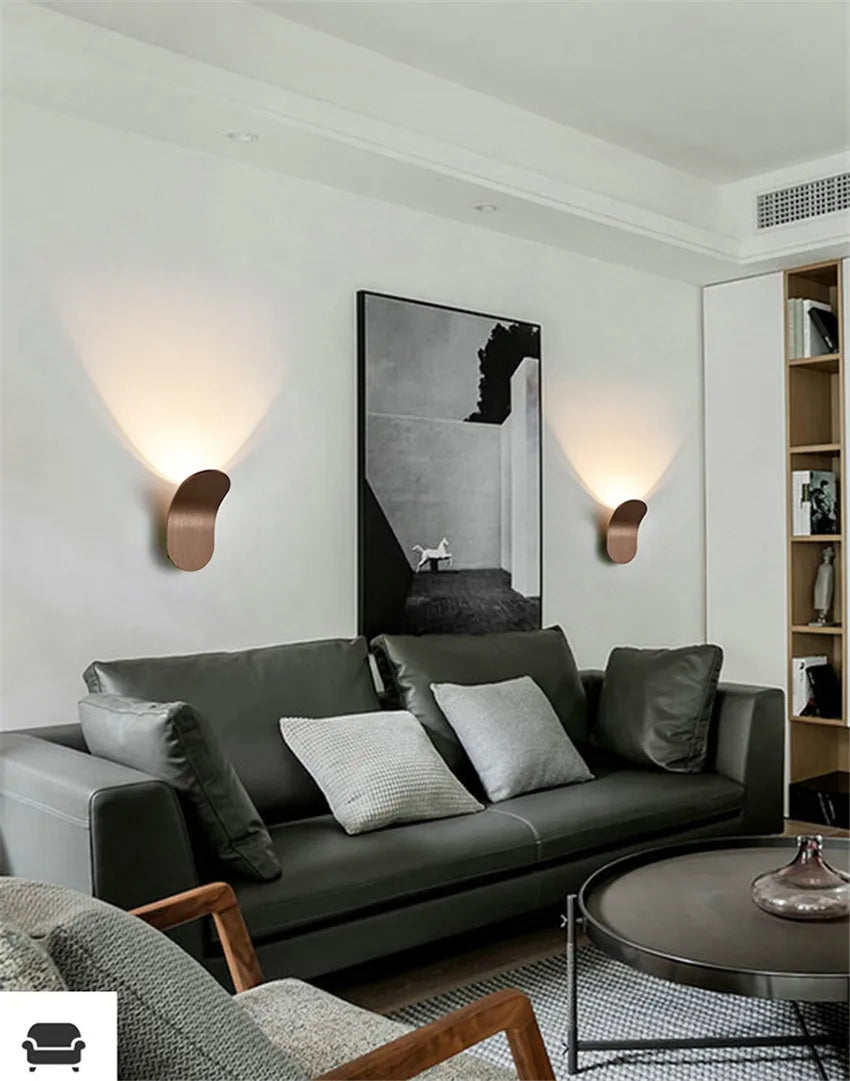 LED Aluminum Wall Light Modern Indoor Lamp for Living Room Staircase Loft