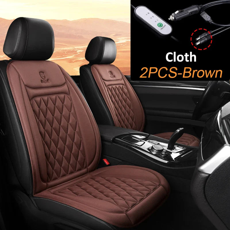 12V/24V Heated Car Seat Cushion – Fast Heating Winter Pad