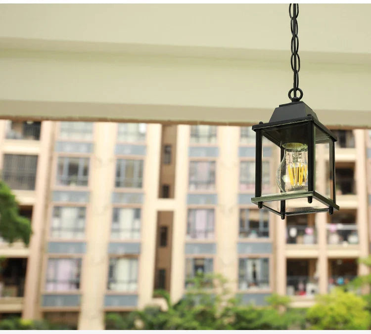 Waterproof Outdoor Hanging Lantern – Garden Ceiling Light for Balcony & Hallway