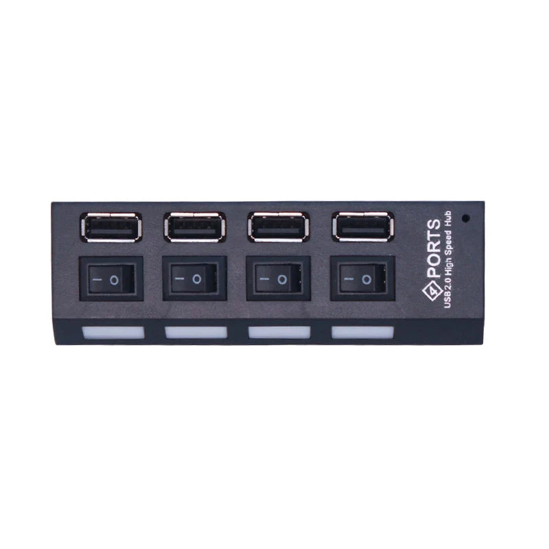 USB 2.0 Hub 7 Port with Switch Powered USB Splitter for PC Laptop