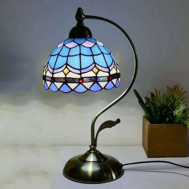 Tiffany Style LED Table Lamp Bedside Bedroom Decorative European E27 Lighting