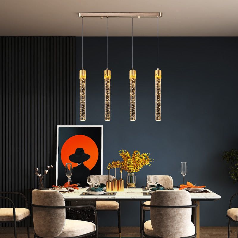 LED Water Drop Bubble Pendant Light Crystal Hanging Lamp Bedroom Dining Decor