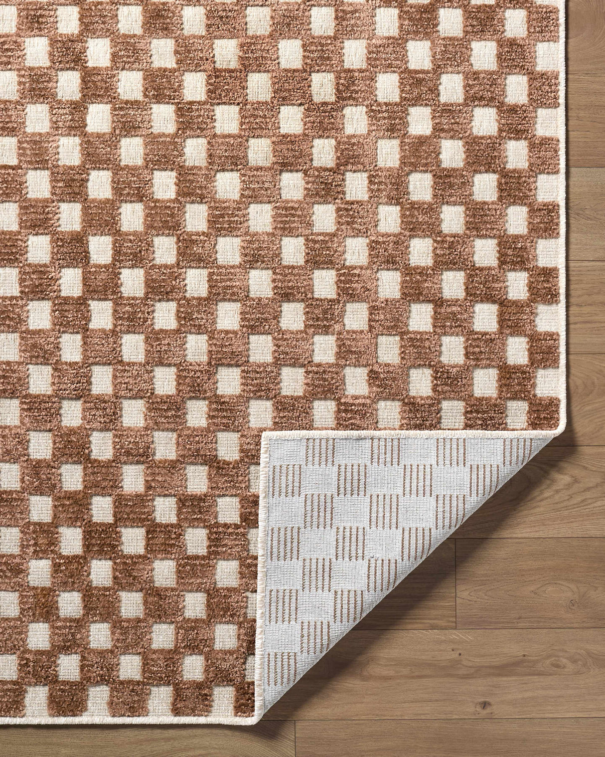 Anthea White Washable Area Rug