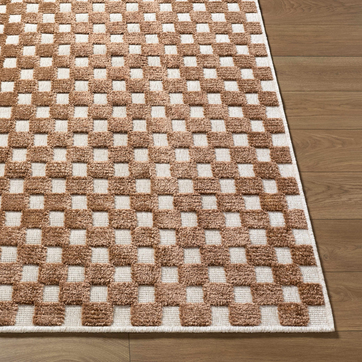 Anthea White Washable Area Rug