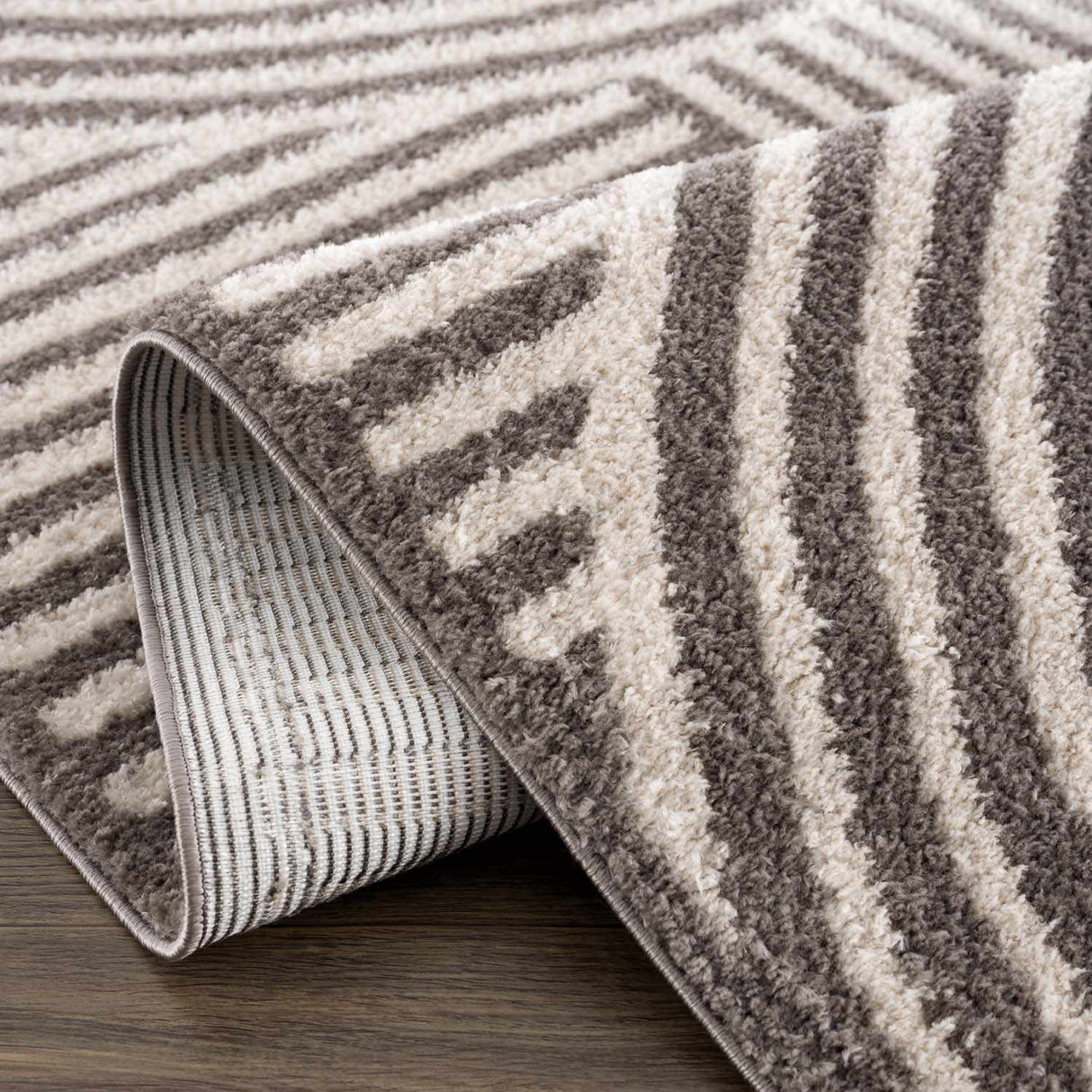 Allard Charcoal Washable Area Rug