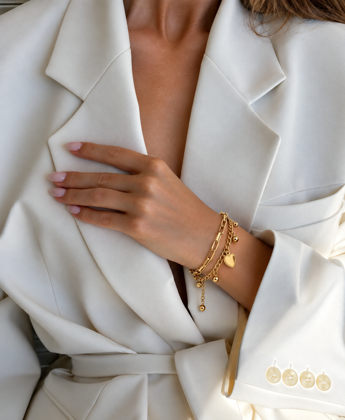 18k Hearts Bracelet