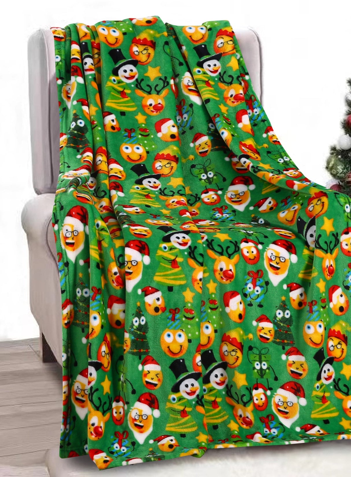 Cozy Festive Holiday Throw Blanket 50" x 60"