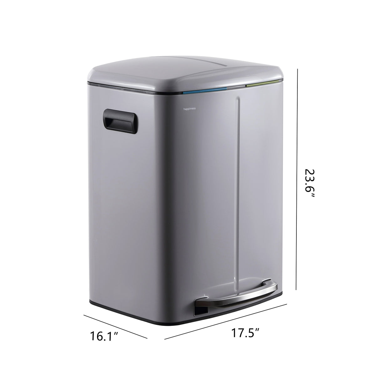 Marco Rectangular Double Bucket Trash Can with Soft-Close Lid