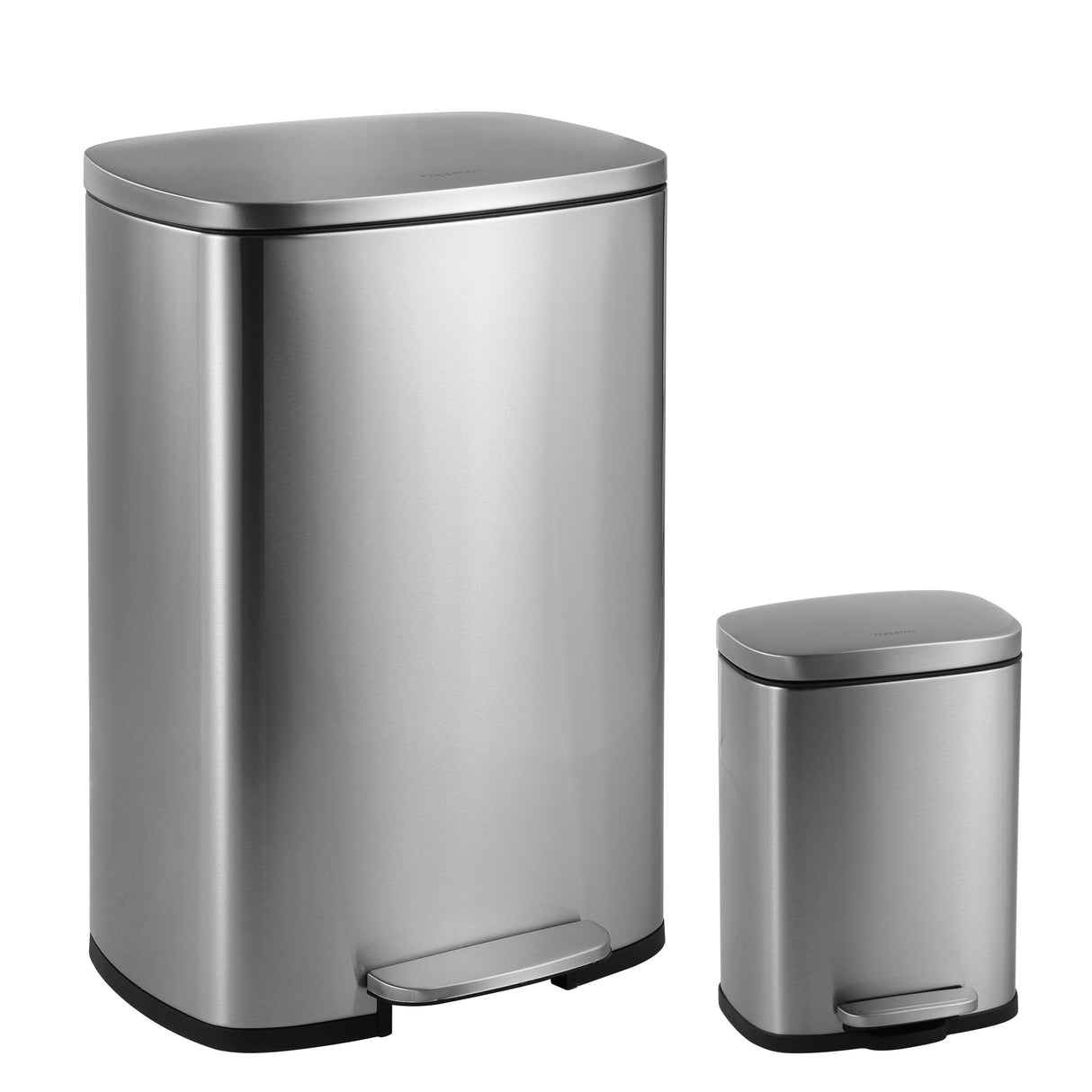 Connor Rectangular Trash Can with Soft-Close Lid and FREE Mini Trash Can