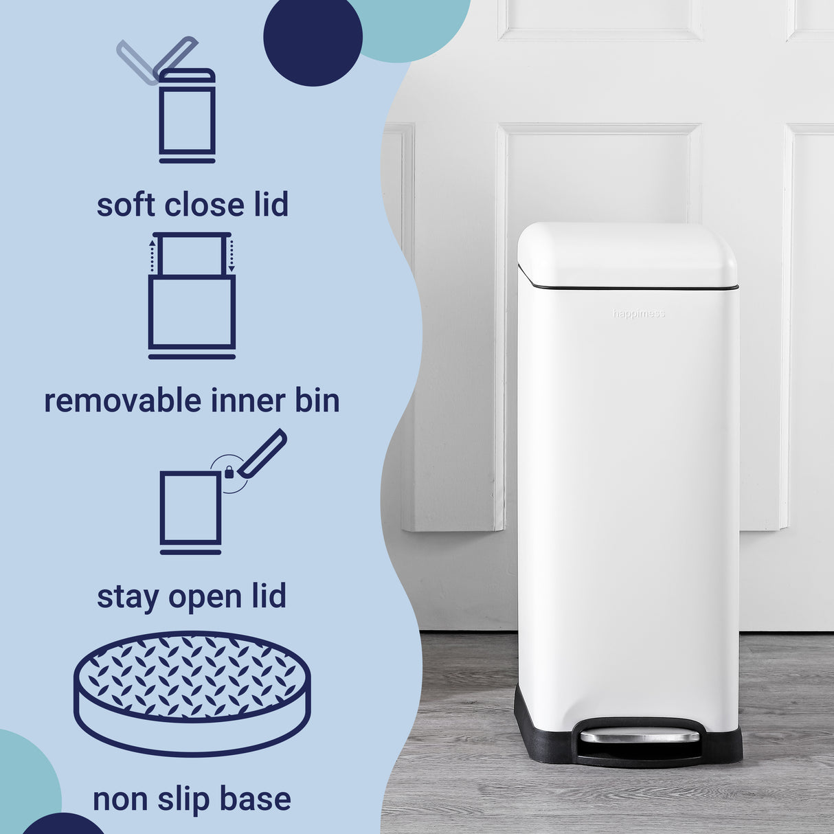 Betty Retro Step-Open Trash Can