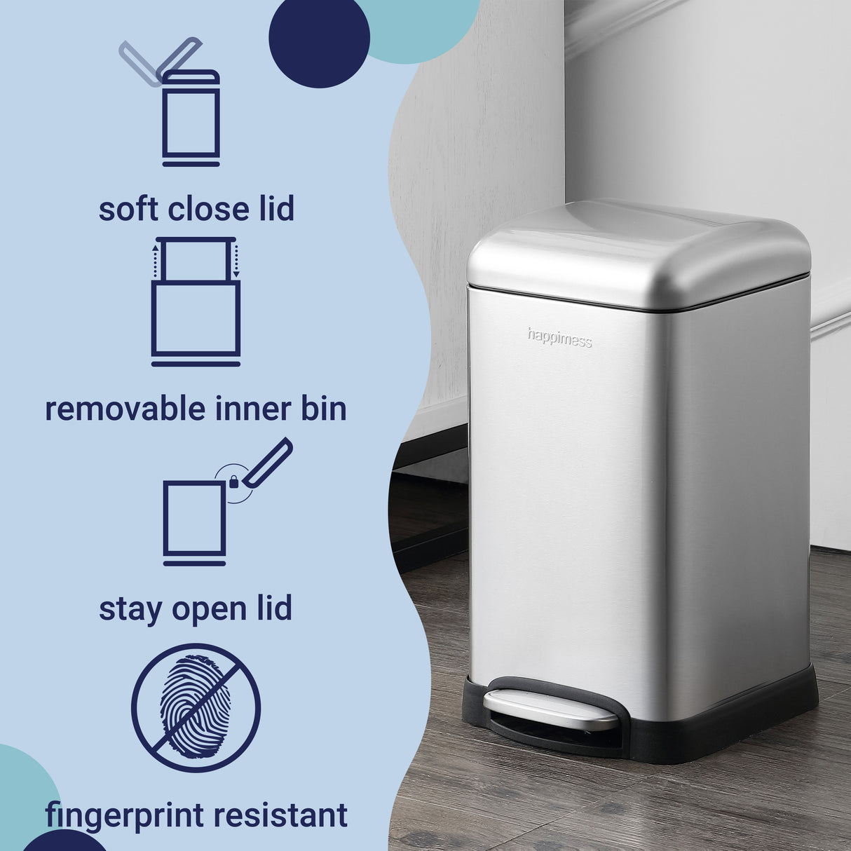 Betty Retro Mini Step-Open Trash Can Vintage