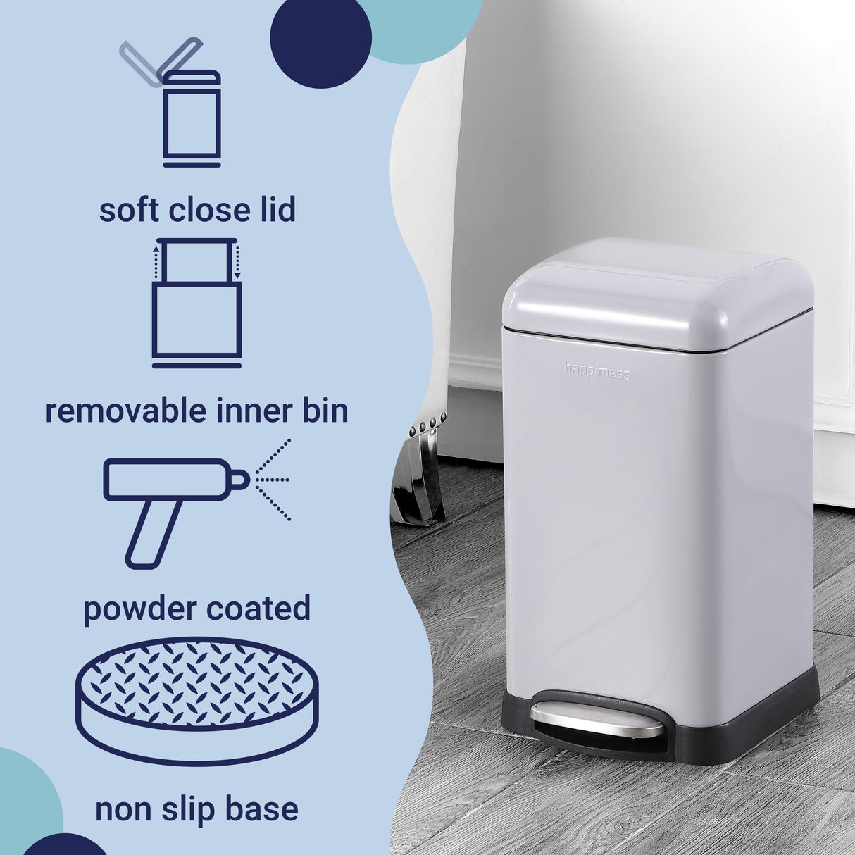 Betty Retro Mini Step-Open Trash Can