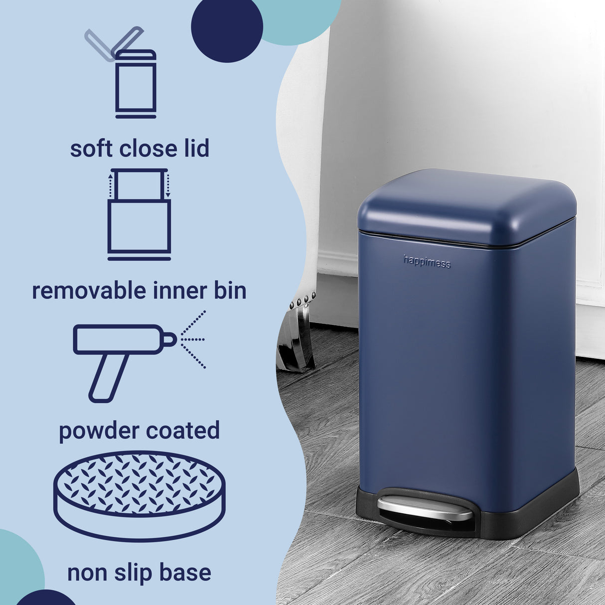 Betty Retro Mini Step-Open Trash Can