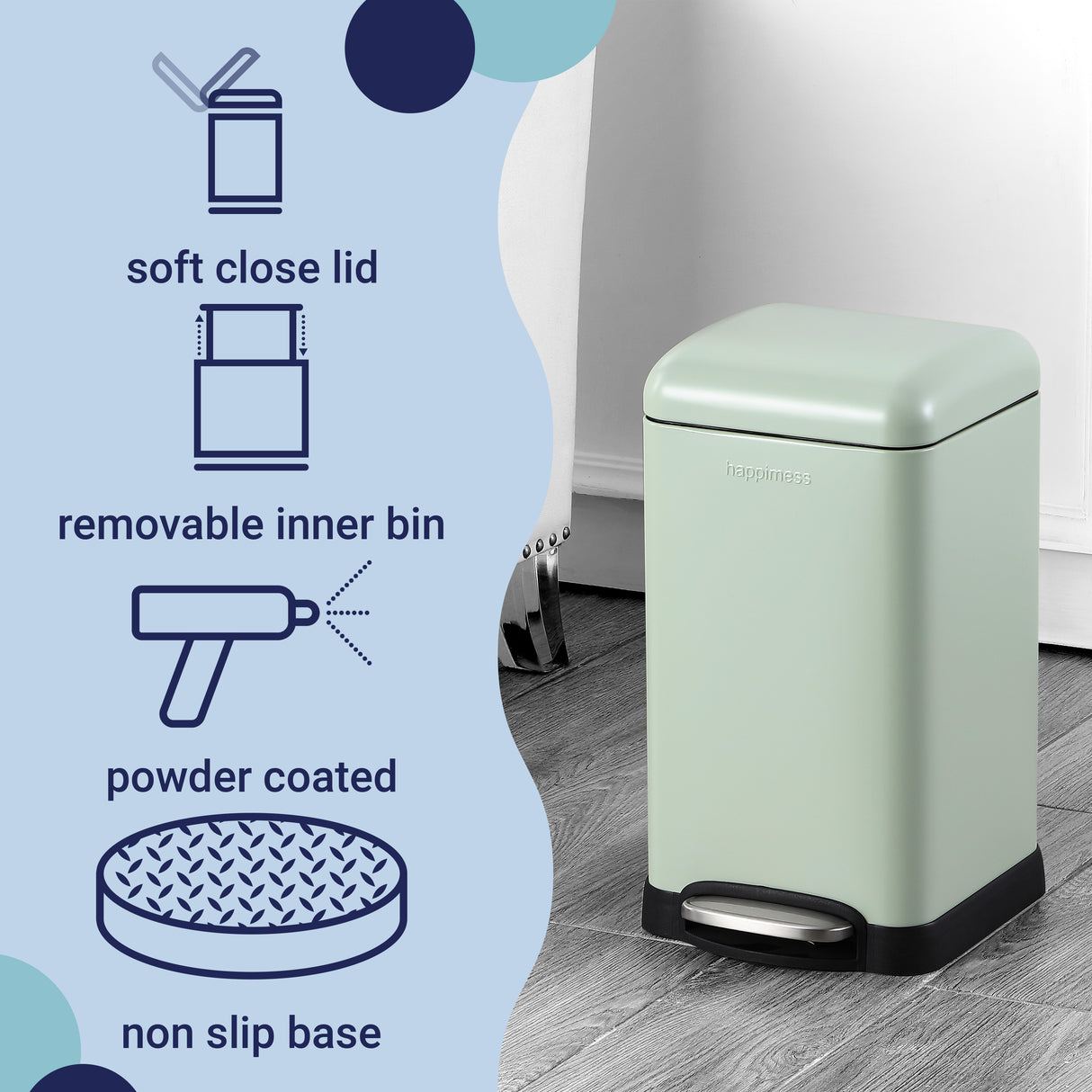 Betty Retro Mini Step-Open Trash Can