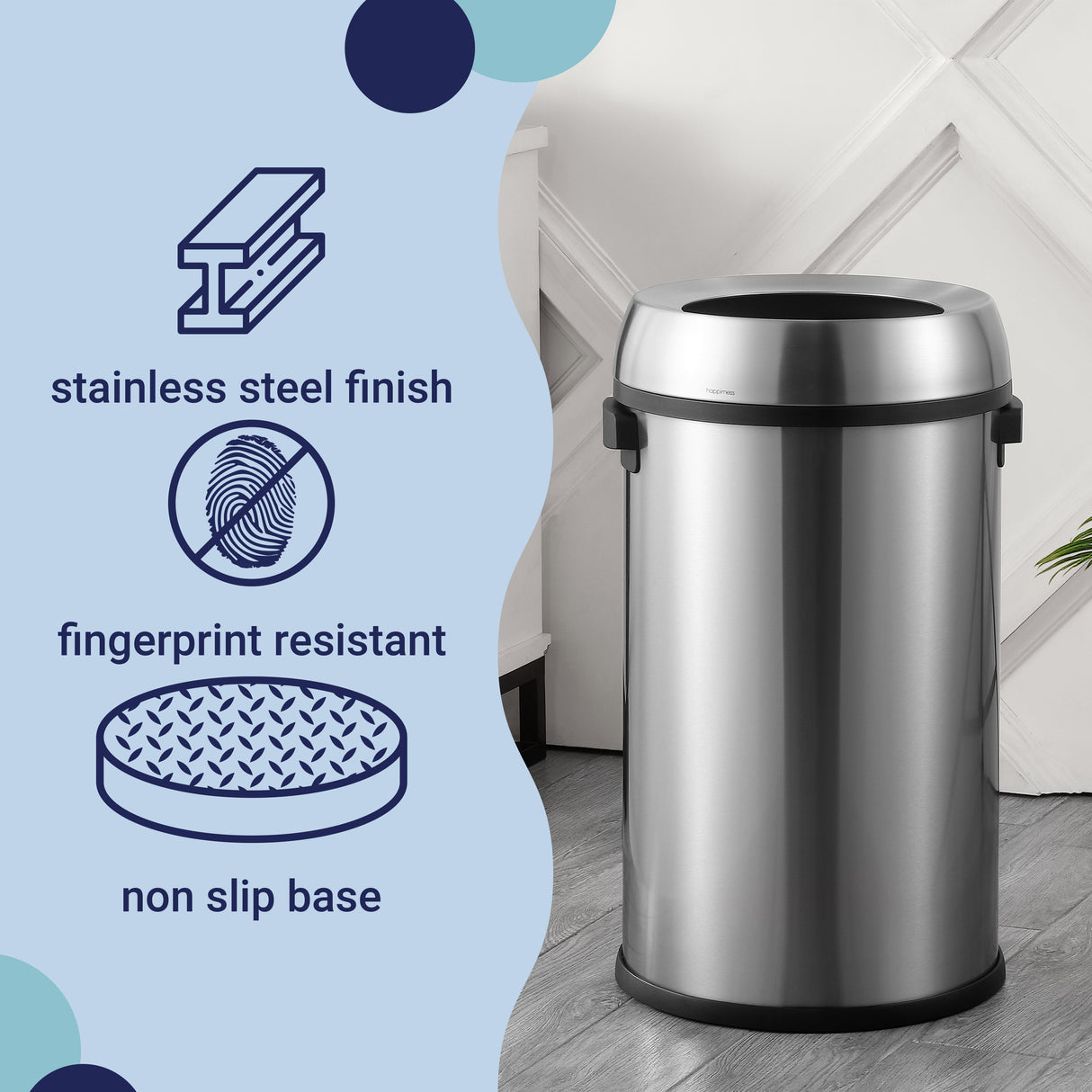 Chuck Kitchen/Office Open-Top Trash Can