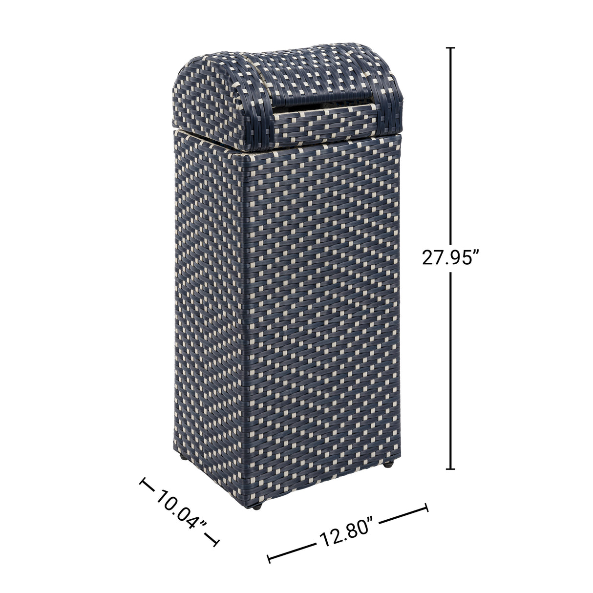Darla all-weather wicker/metal swing top hideaway outdoor trash can