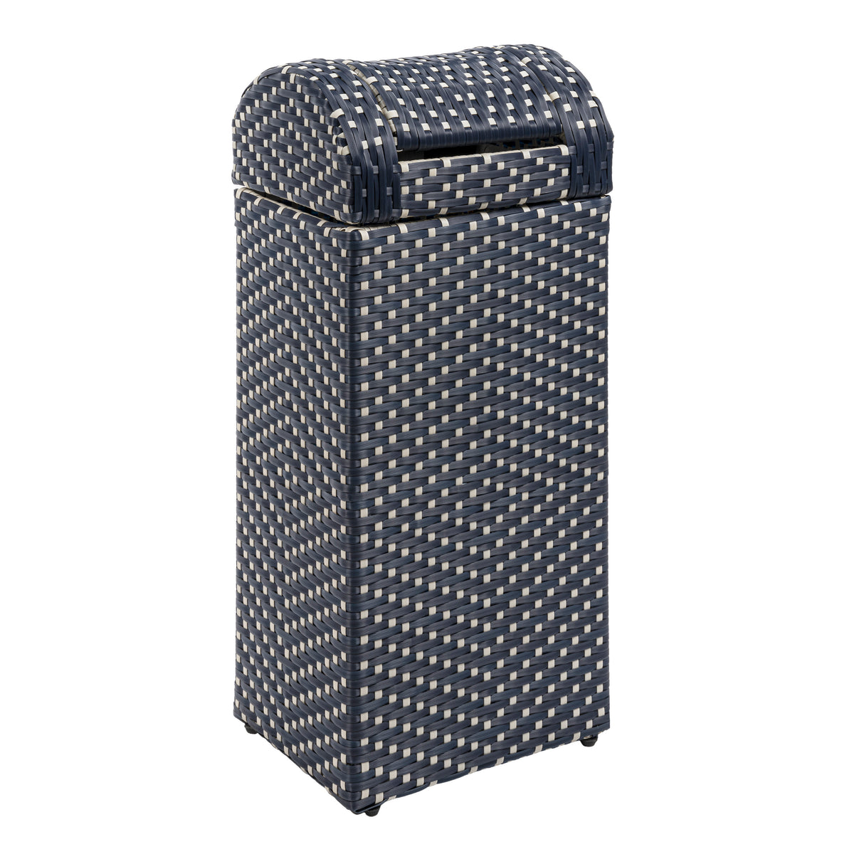 Darla all-weather wicker/metal swing top hideaway outdoor trash can