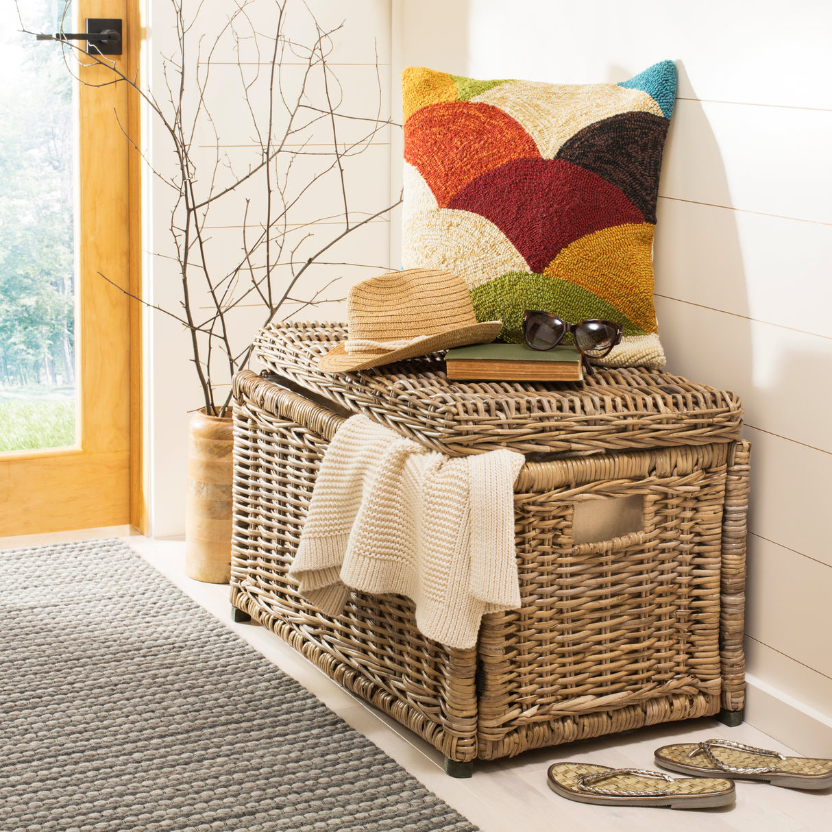 Elijah Wicker Storage Trunk