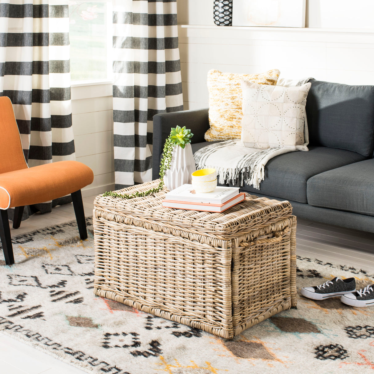 Jacob Handwoven Wicker Storage Trunk