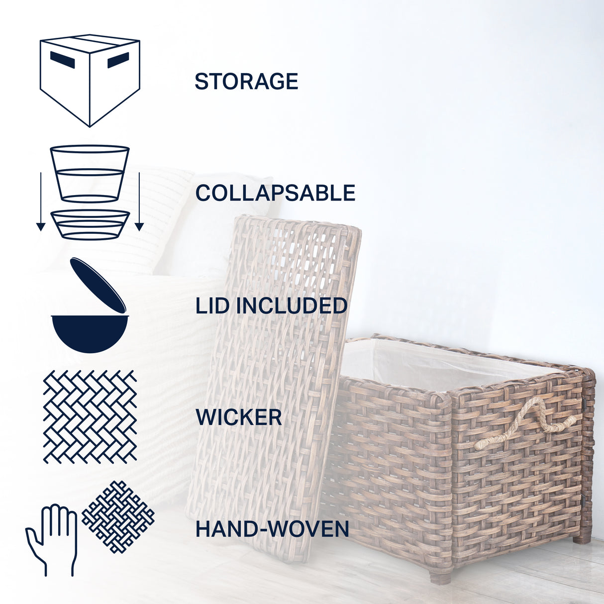 Jacob Handwoven Wicker Storage Trunk