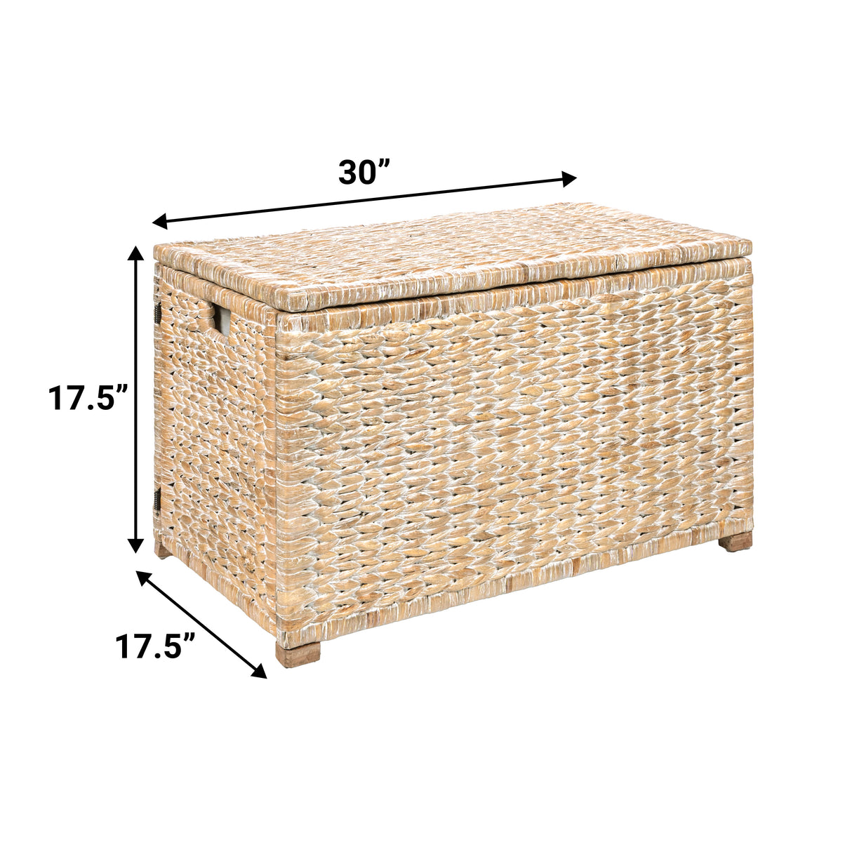 Anada Handwoven Wicker Weave Storage Trunk