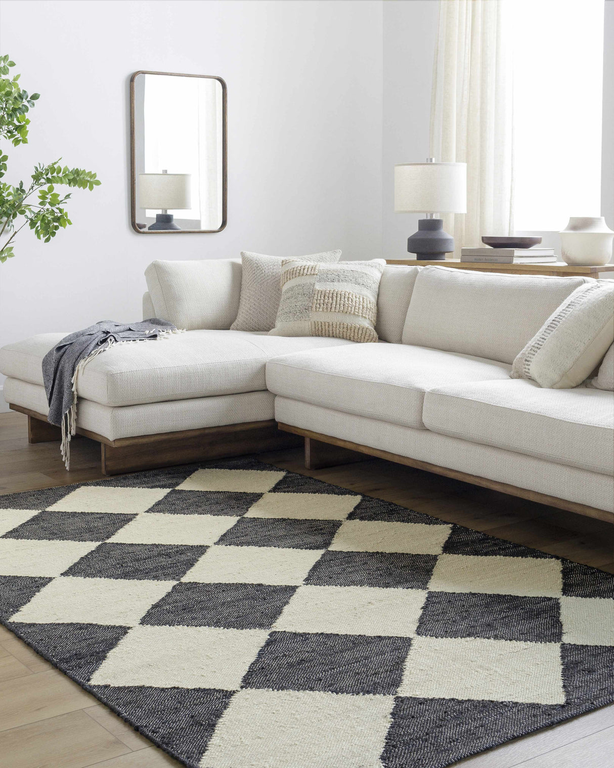 Andrin Black Area Rug