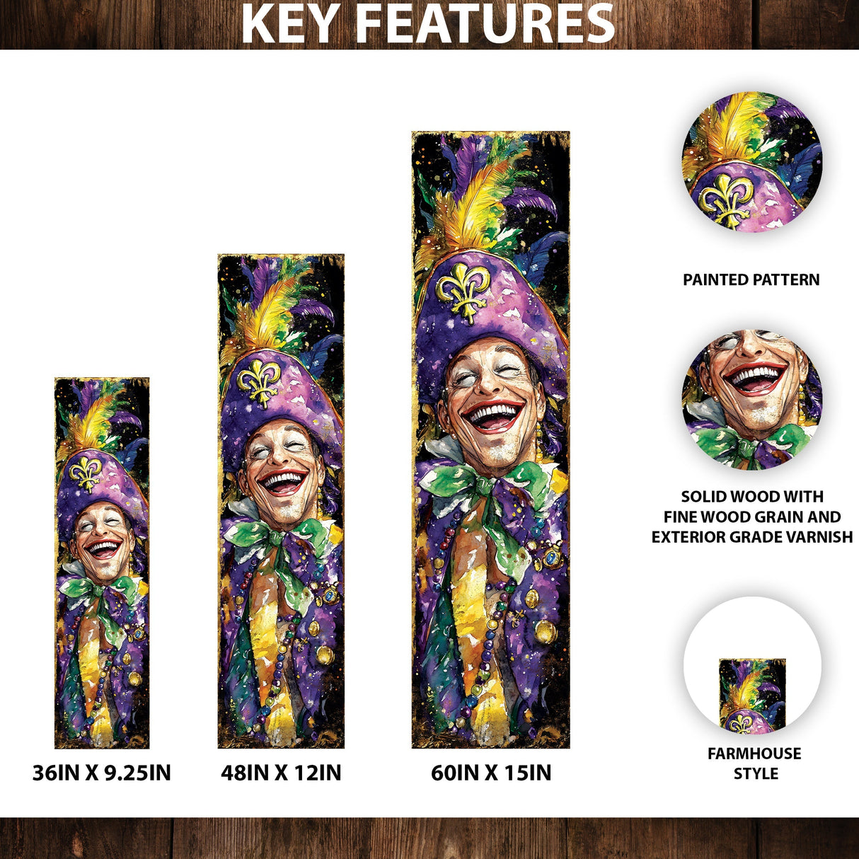 Pirate Mardi Gras Porch Sign | Wooden Entryway Decor | UV Print | Front Porch Plaque | Festive Gasparilla Decor | 3 Sizes